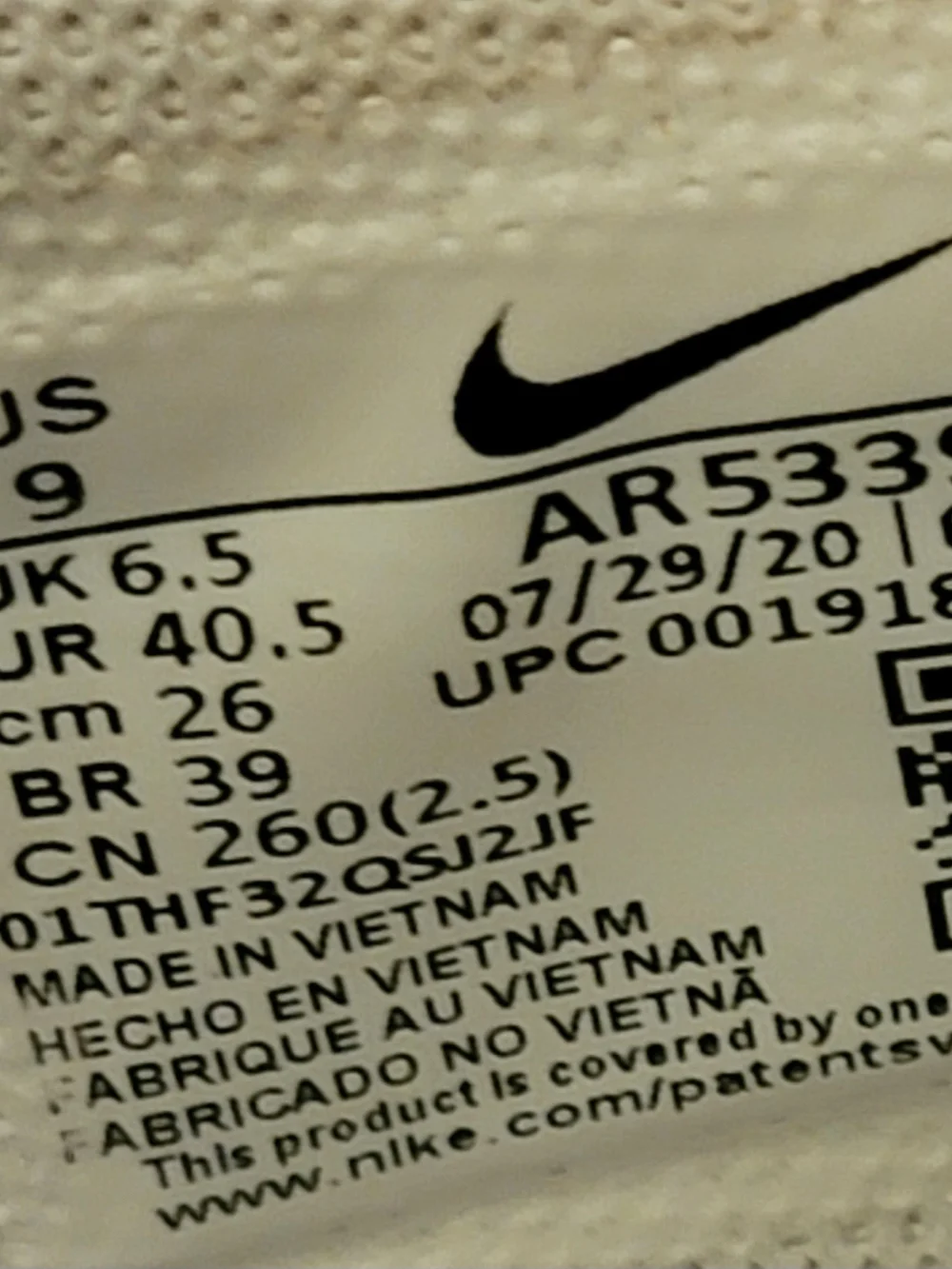 Nike Air Force 1 Low — Cream/White Men's Sneakers